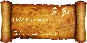 Pták Zsombor névjegykártya