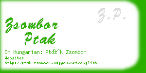 zsombor ptak business card